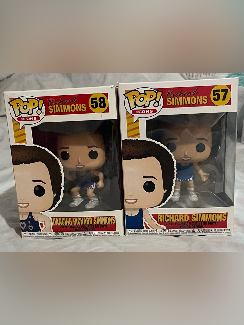 Funko Pop Icons Richard Simmons Set - Blue and White Outfits